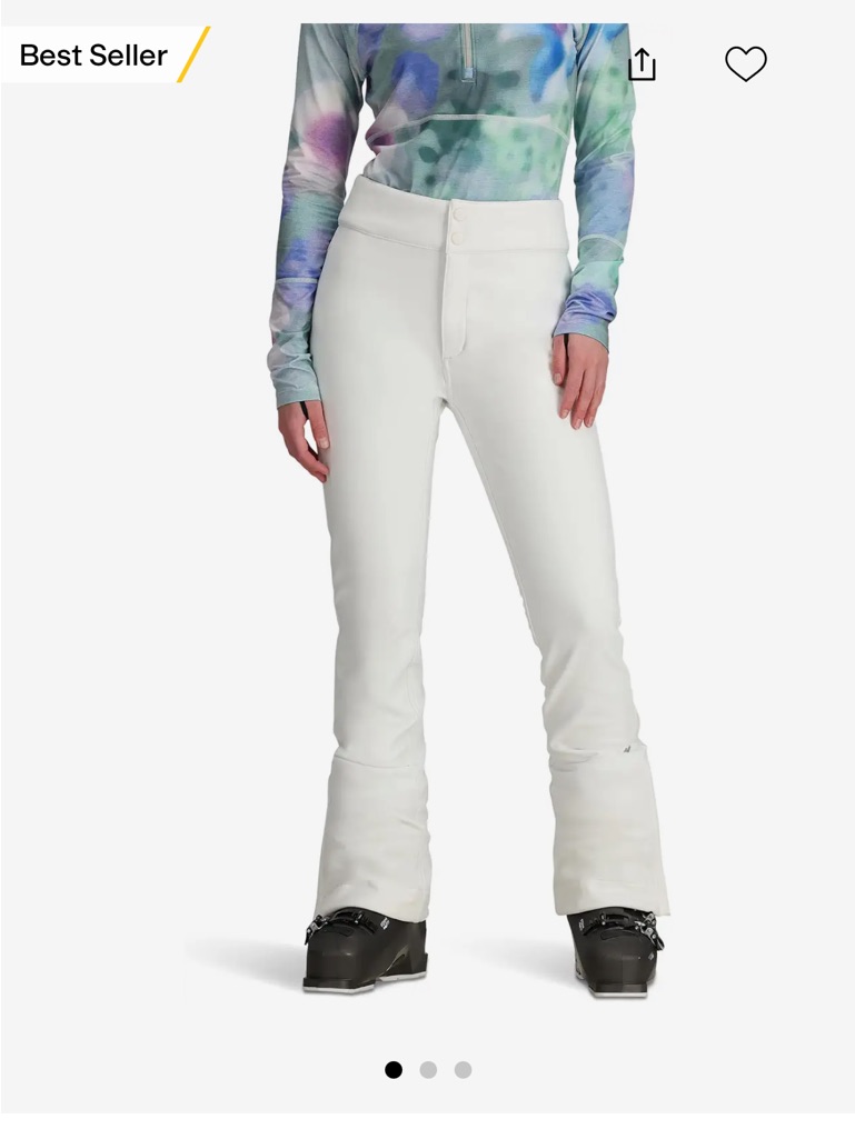 Nwt Obermeyer Women’s White The Bond Ski Pants Size 14